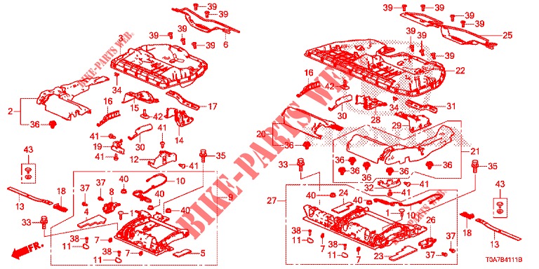 SITZKOMPONENTEN, HINTEN (2) für Honda CR-V 2.0 ELEGANCE 5 Türen 5 gang automatikgetriebe 2014