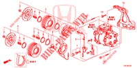KLIMAANLAGE (COMPRESSEUR) (3) für Honda CR-V 2.0 ELEGANCE L 5 Türen 6 gang-Schaltgetriebe 2014