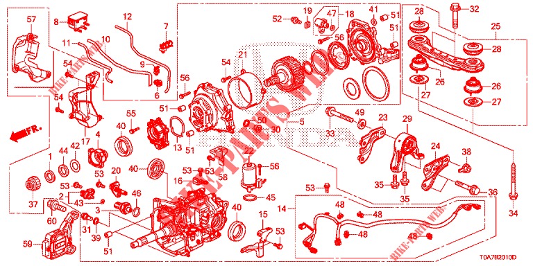 DIFFERENTIAL, HINTEN/FASSUNG (1) für Honda CR-V 2.0 ELEGANCE L 5 Türen 6 gang-Schaltgetriebe 2014