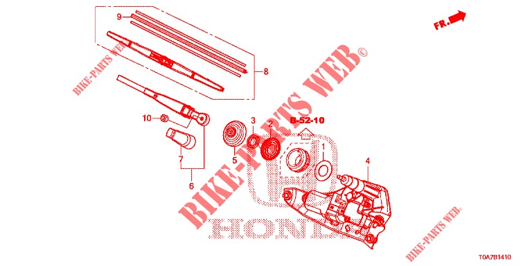 HECKSCHEIBENWISCHER  für Honda CR-V 2.0 ELEGANCE L 5 Türen 6 gang-Schaltgetriebe 2014