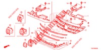 GRILL, VORNE/ZIERLEISTE  für Honda CR-V 2.0 ELEGANCE L 5 Türen 5 gang automatikgetriebe 2014