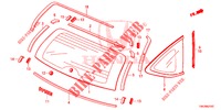 HECKFENSTER/HINTERES SEITENFENSTER  für Honda CR-V 2.0 ELEGANCE L 5 Türen 5 gang automatikgetriebe 2014