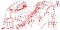 SEITENSCHWELLER ZIERLEISTE/SCHUTZ  für Honda CR-V 2.0 ELEGANCE L 5 Türen 5 gang automatikgetriebe 2014