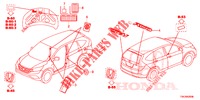 EMBLEME/WARNETIKETTEN  für Honda CR-V 2.0 EXCLUSIVE NAVI 5 Türen 6 gang-Schaltgetriebe 2014