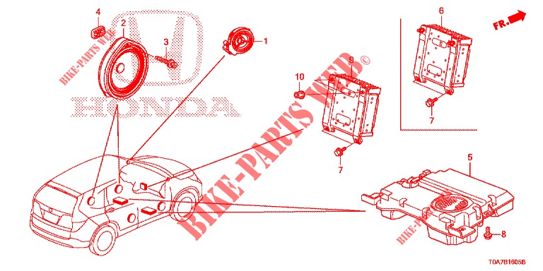ANTENNE/LAUTSPRECHER  für Honda CR-V 2.0 EXCLUSIVE NAVI 5 Türen 6 gang-Schaltgetriebe 2014