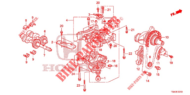 AUSGLEICHSWELLE (2.0L) für Honda CR-V 2.0 EXCLUSIVE NAVI 5 Türen 6 gang-Schaltgetriebe 2014