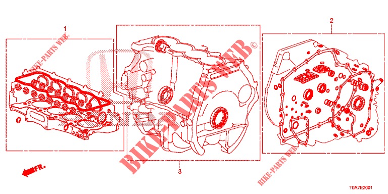 DICHTUNG SATZ/ GETRIEBE KOMPL. (2.0L) für Honda CR-V 2.0 EXCLUSIVE NAVI 5 Türen 6 gang-Schaltgetriebe 2014
