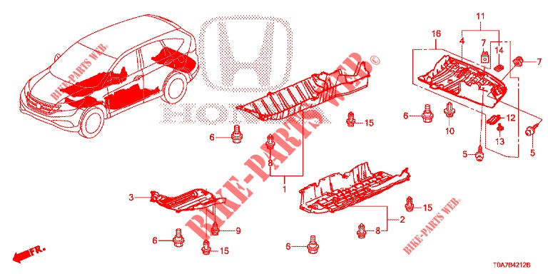 GEHAEUSEUNTERTEIL  für Honda CR-V 2.0 EXCLUSIVE NAVI 5 Türen 6 gang-Schaltgetriebe 2014