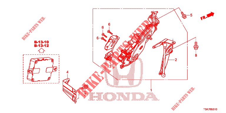 HECKKLAPPENMOTOR  für Honda CR-V 2.0 EXCLUSIVE NAVI 5 Türen 6 gang-Schaltgetriebe 2014
