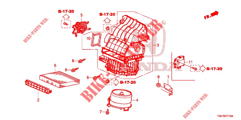 HEIZGEBLAESE (LH) für Honda CR-V 2.0 EXCLUSIVE NAVI 5 Türen 6 gang-Schaltgetriebe 2014