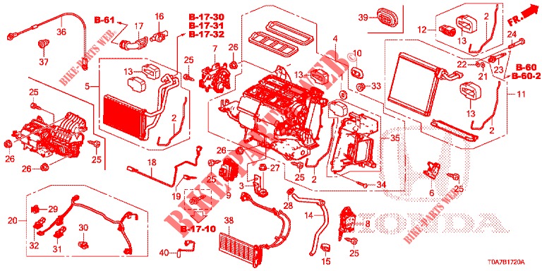 HEIZUNGSEINHEIT (LH) für Honda CR-V 2.0 EXCLUSIVE NAVI 5 Türen 6 gang-Schaltgetriebe 2014
