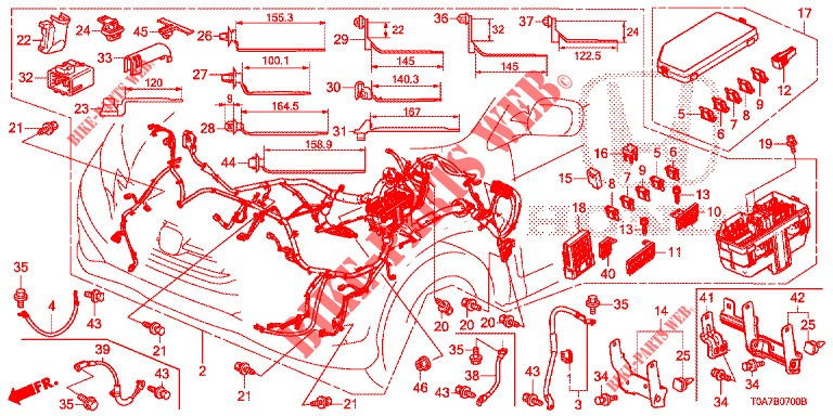 KABELBAUM (LH) (1) für Honda CR-V 2.0 EXCLUSIVE NAVI 5 Türen 6 gang-Schaltgetriebe 2014