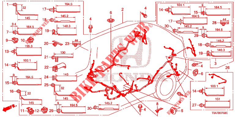 KABELBAUM (LH) (3) für Honda CR-V 2.0 EXCLUSIVE NAVI 5 Türen 6 gang-Schaltgetriebe 2014