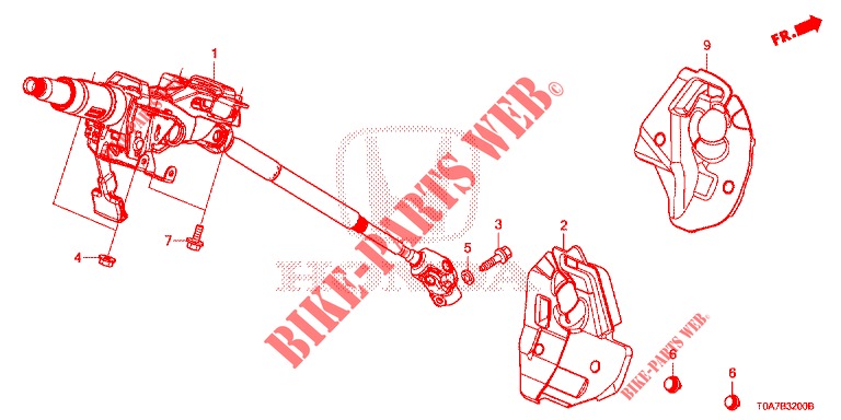 LENKSAEULE  für Honda CR-V 2.0 EXCLUSIVE NAVI 5 Türen 6 gang-Schaltgetriebe 2014