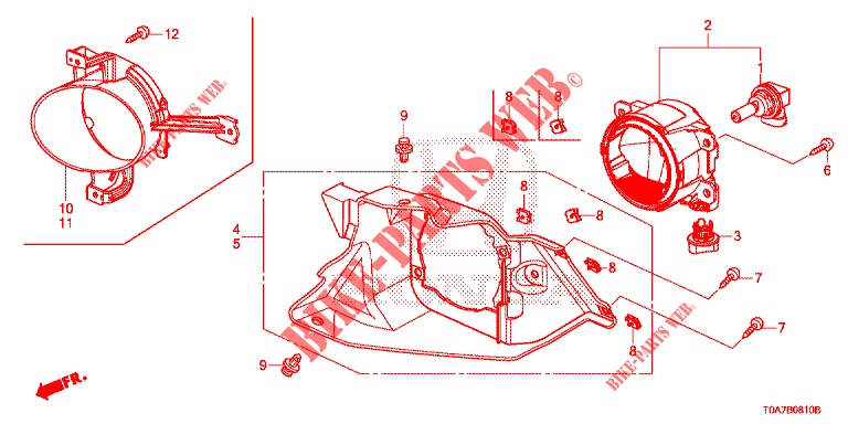 NEBELSCHEINWERFER  für Honda CR-V 2.0 EXCLUSIVE NAVI 5 Türen 6 gang-Schaltgetriebe 2014