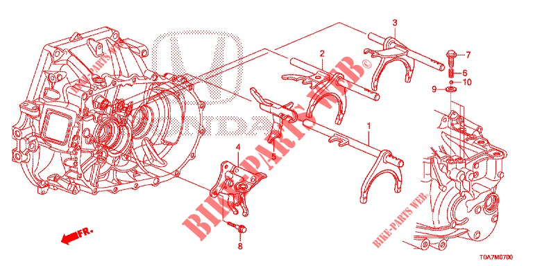 SCHALTGABEL/SCHALTHEBELHALTERUNG (2.0L) für Honda CR-V 2.0 EXCLUSIVE NAVI 5 Türen 6 gang-Schaltgetriebe 2014