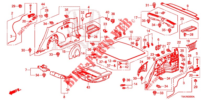 SEITENWANDVERKLEIDUNG(2D)  für Honda CR-V 2.0 EXCLUSIVE NAVI 5 Türen 6 gang-Schaltgetriebe 2014