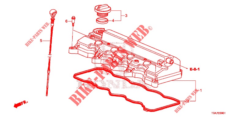 ZYLINDERKOPFDECKEL (2.0L) für Honda CR-V 2.0 EXCLUSIVE NAVI 5 Türen 6 gang-Schaltgetriebe 2014