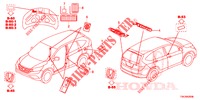 EMBLEME/WARNETIKETTEN  für Honda CR-V 2.0 EXCLUSIVE NAVI 5 Türen 5 gang automatikgetriebe 2014