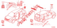 EMBLEME/WARNETIKETTEN  für Honda CR-V 2.0 S 5 Türen 6 gang-Schaltgetriebe 2014