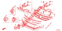 GRILL, VORNE/ZIERLEISTE  für Honda CR-V 2.0 S 5 Türen 6 gang-Schaltgetriebe 2014
