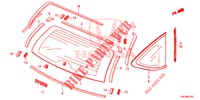 HECKFENSTER/HINTERES SEITENFENSTER  für Honda CR-V 2.0 S 5 Türen 6 gang-Schaltgetriebe 2014