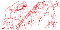 SEITENSCHWELLER ZIERLEISTE/SCHUTZ  für Honda CR-V 2.0 S 5 Türen 6 gang-Schaltgetriebe 2014