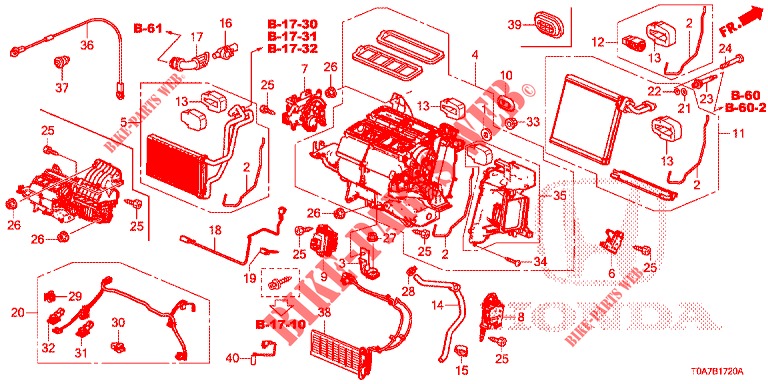 HEIZUNGSEINHEIT (LH) für Honda CR-V 2.0 S 5 Türen 6 gang-Schaltgetriebe 2014