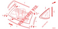 HECKFENSTER/HINTERES SEITENFENSTER (2) für Honda CR-V 2.0 COMFORT 5 Türen 6 gang-Schaltgetriebe 2015