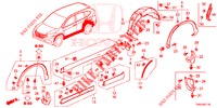 SEITENSCHWELLER ZIERLEISTE/SCHUTZ  für Honda CR-V 2.0 COMFORT 5 Türen 6 gang-Schaltgetriebe 2015
