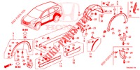 SEITENSCHWELLER ZIERLEISTE/SCHUTZ  für Honda CR-V 2.0 COMFORT 5 Türen 5 gang automatikgetriebe 2015
