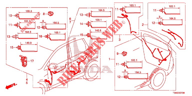 KABELBAUM (LH) (5) für Honda CR-V 2.0 ELEGANCE 5 Türen 6 gang-Schaltgetriebe 2015