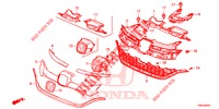 GRILL, VORNE/ZIERLEISTE (2) für Honda CR-V 2.0 ELEGANCE 5 Türen 5 gang automatikgetriebe 2015
