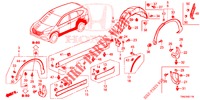 SEITENSCHWELLER ZIERLEISTE/SCHUTZ  für Honda CR-V 2.0 ELEGANCE 5 Türen 5 gang automatikgetriebe 2015