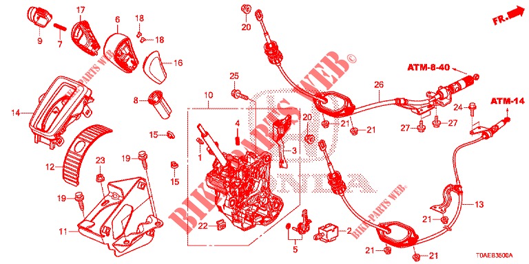 WAHLHEBEL (LH) (1) für Honda CR-V 2.0 ELEGANCE 5 Türen 5 gang automatikgetriebe 2015