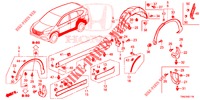 SEITENSCHWELLER ZIERLEISTE/SCHUTZ  für Honda CR-V 2.0 EXCLUSIVE NAVI 5 Türen 5 gang automatikgetriebe 2015