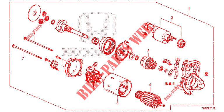 ANLASSER (DENSO) (2.0L) (1) für Honda CR-V 2.0 EXCLUSIVE NAVI 5 Türen 5 gang automatikgetriebe 2015