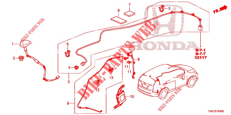 ANTENNE/LAUTSPRECHER  für Honda CR-V 2.0 EXCLUSIVE NAVI 5 Türen 5 gang automatikgetriebe 2015
