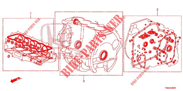 DICHTUNG SATZ/ GETRIEBE KOMPL. (2.0L) für Honda CR-V 2.0 EXCLUSIVE NAVI 5 Türen 5 gang automatikgetriebe 2015