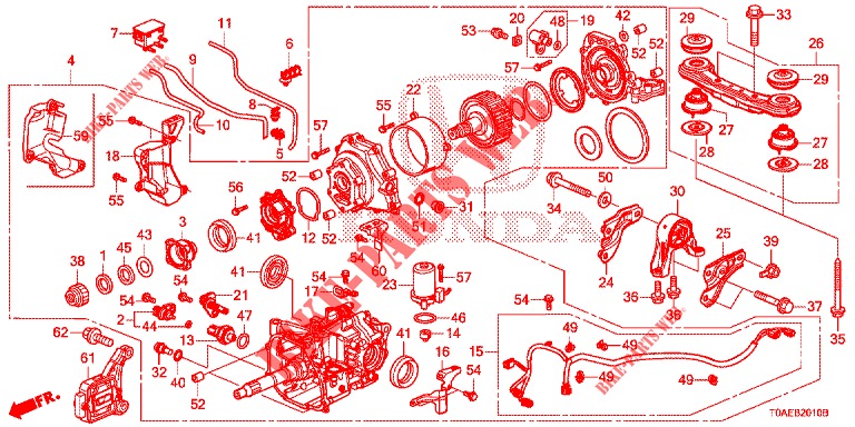 DIFFERENTIAL, HINTEN/FASSUNG (1) für Honda CR-V 2.0 EXCLUSIVE NAVI 5 Türen 5 gang automatikgetriebe 2015