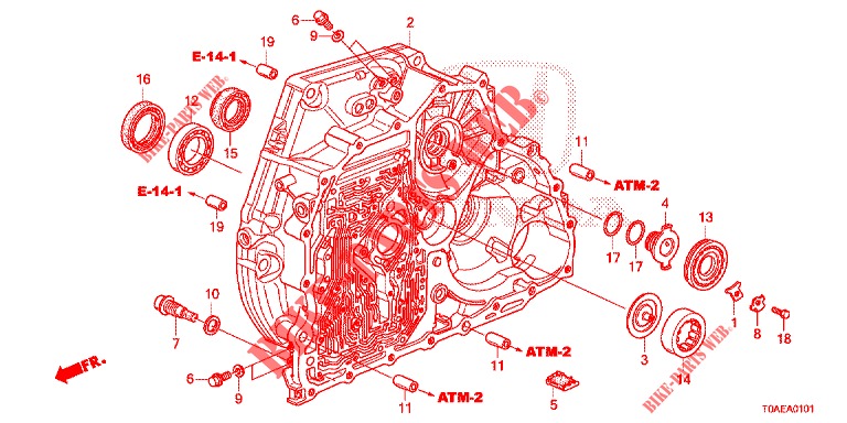 DREHMOMENTWANDLERGEHAEUSE (2.0L) für Honda CR-V 2.0 EXCLUSIVE NAVI 5 Türen 5 gang automatikgetriebe 2015