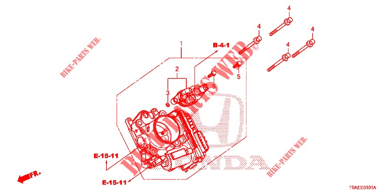 DROSSELKLAPPENGEHAEUSE (2.0L) für Honda CR-V 2.0 EXCLUSIVE NAVI 5 Türen 5 gang automatikgetriebe 2015