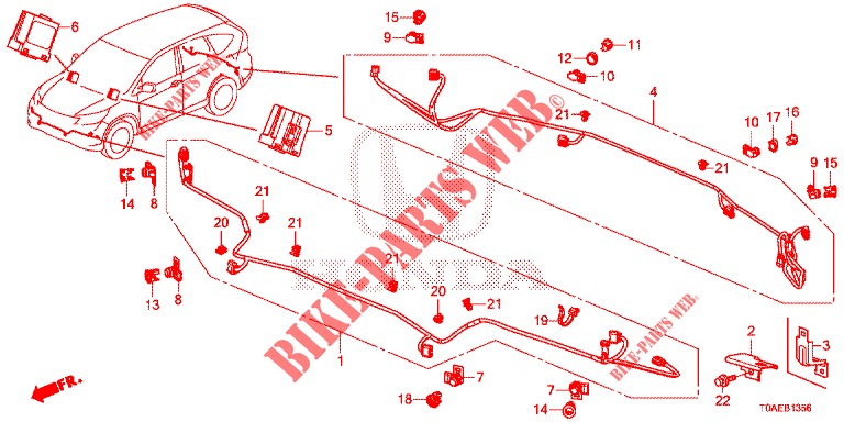 EINPARKSENSOR (2) für Honda CR-V 2.0 EXCLUSIVE NAVI 5 Türen 5 gang automatikgetriebe 2015