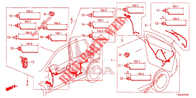 KABELBAUM (LH) (5) für Honda CR-V 2.0 EXCLUSIVE NAVI 5 Türen 5 gang automatikgetriebe 2015