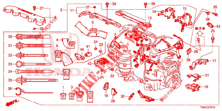 MOTORKABELBAUM (2.0L) für Honda CR-V 2.0 EXCLUSIVE NAVI 5 Türen 5 gang automatikgetriebe 2015