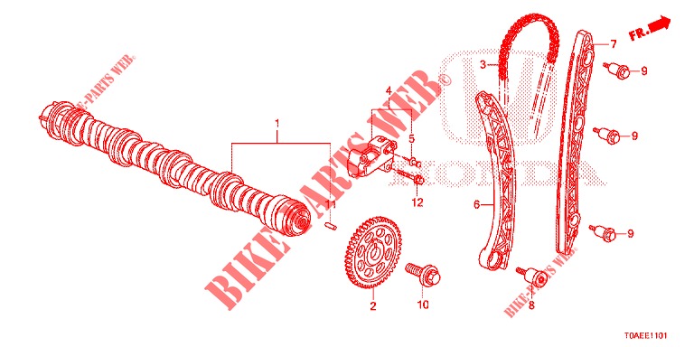 NOCKENWELLE/NOCKENWELLENKETTE (2.0L) für Honda CR-V 2.0 EXCLUSIVE NAVI 5 Türen 5 gang automatikgetriebe 2015