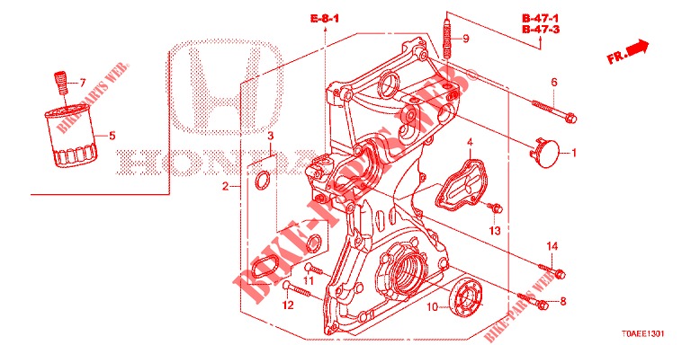 OELPUMPE (2.0L) für Honda CR-V 2.0 EXCLUSIVE NAVI 5 Türen 5 gang automatikgetriebe 2015