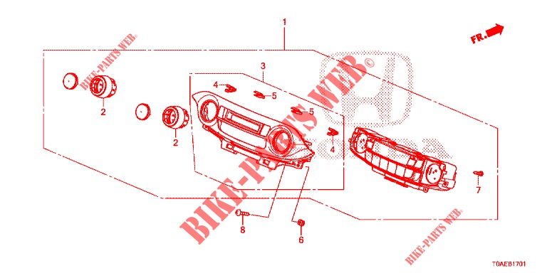 REGELUNG, AUTOM.         KLIMAANLAGE(1)  für Honda CR-V 2.0 EXCLUSIVE NAVI 5 Türen 5 gang automatikgetriebe 2015
