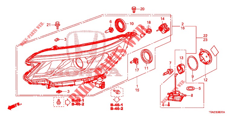 SCHEINWERFER (2) für Honda CR-V 2.0 EXCLUSIVE NAVI 5 Türen 5 gang automatikgetriebe 2015