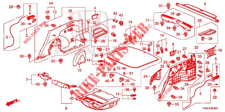 SEITENWANDVERKLEIDUNG(2D)  für Honda CR-V 2.0 EXCLUSIVE NAVI 5 Türen 5 gang automatikgetriebe 2015